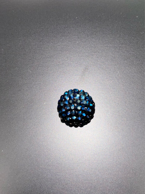 Dk. Blue Rhinestone Beads