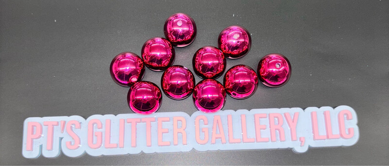 Pink Mirrored Beads