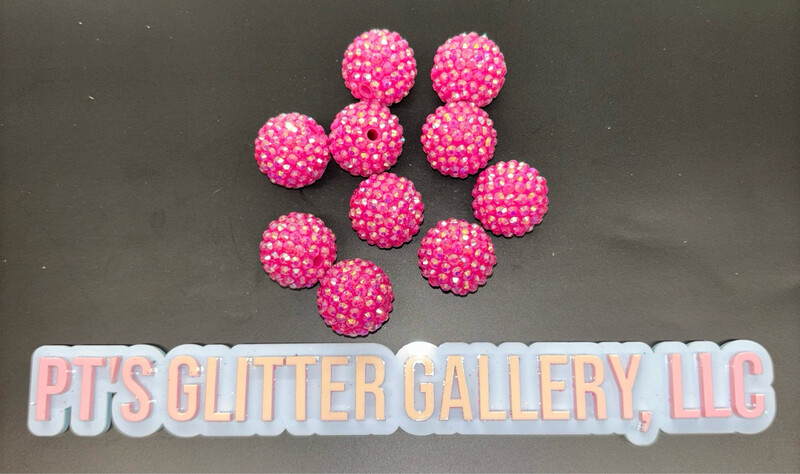 Pink Rhinestone Beads