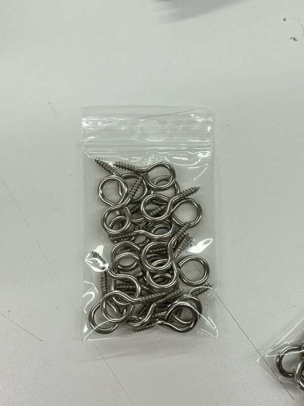 25 pk Freshie Eye Hooks Silver