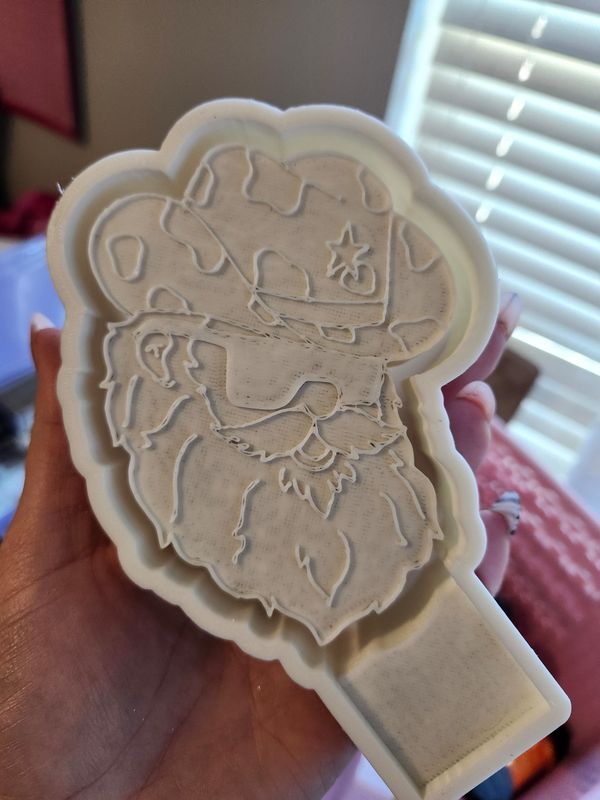 Cowboy Santa freshie mold