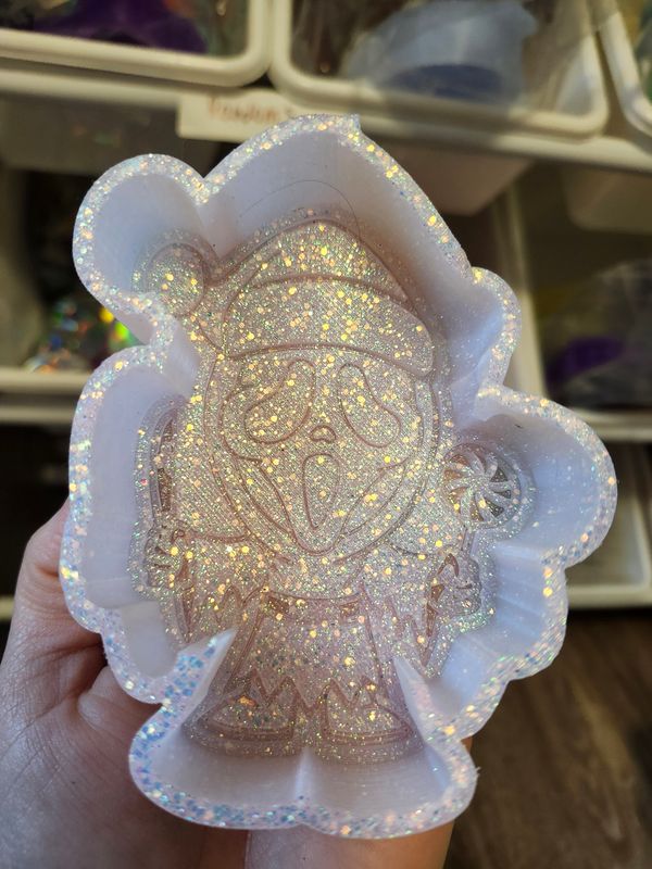Ghost face Christmas freshie mold