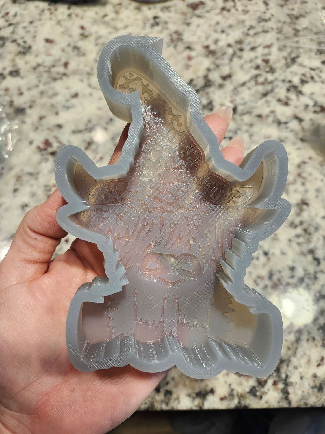 Witchy highland cow freshie mold