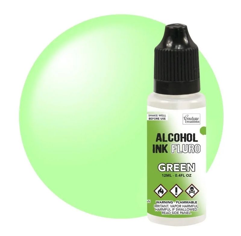 Fluro  green alcohol ink