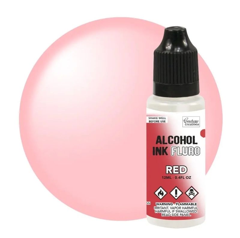 Fluro red alcohol ink