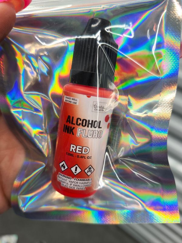 Fluro red alcohol ink
