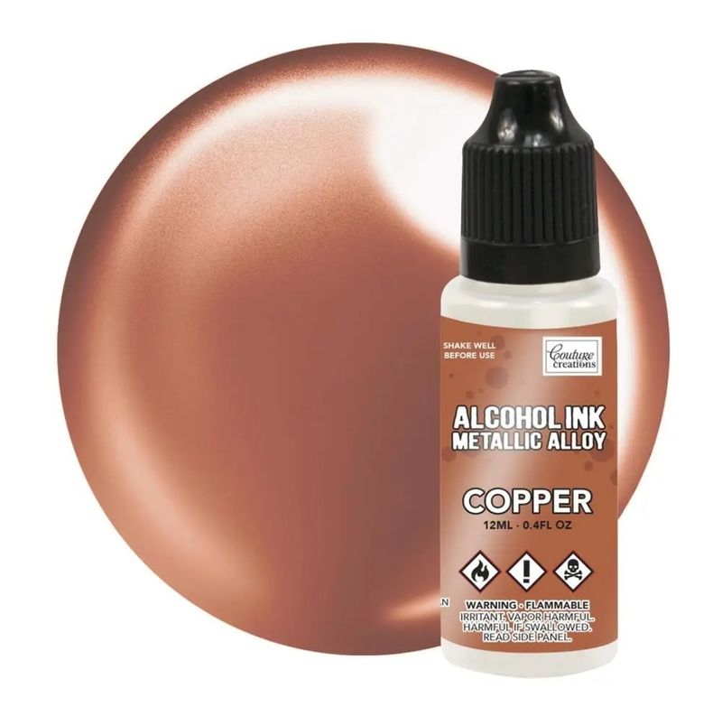 Metallic copper alcohol ink