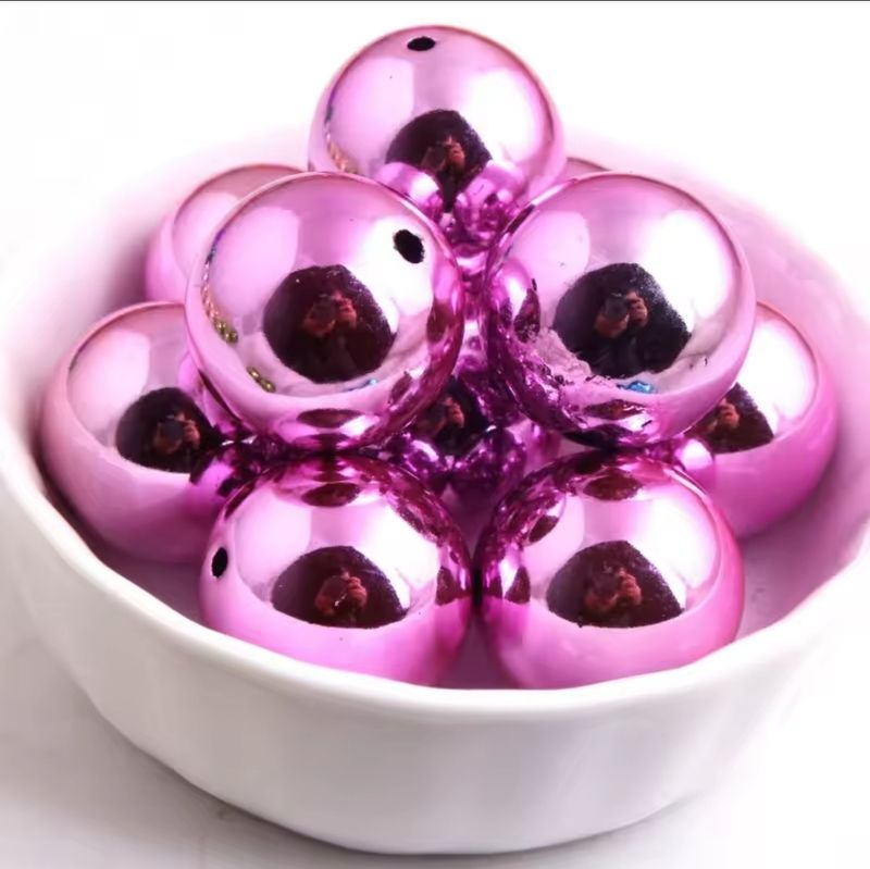 Lt. Pink Mirrored Beads