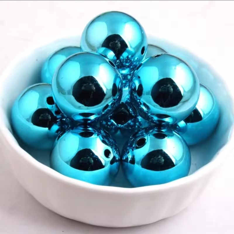 Blue Mirrored Beads