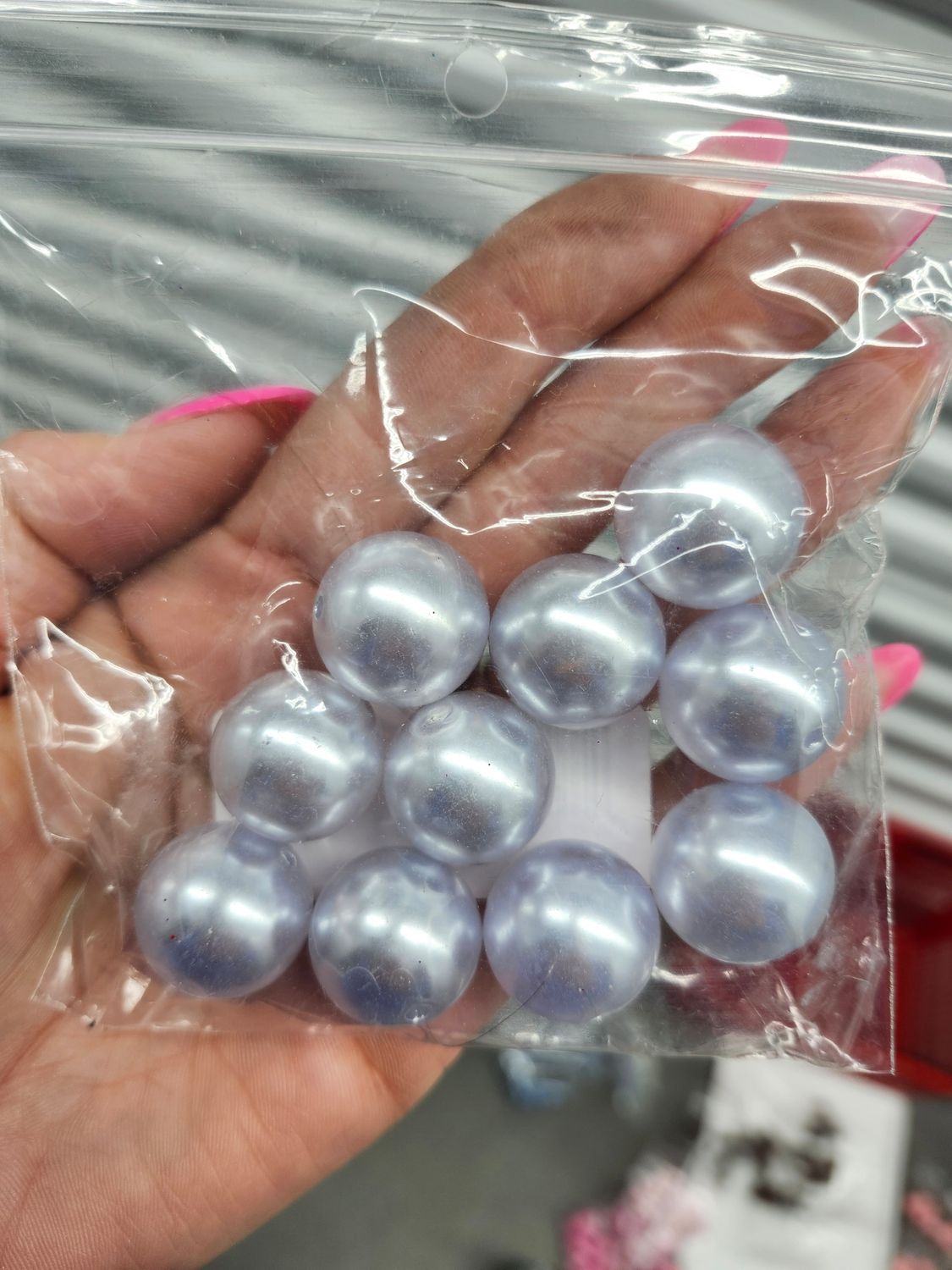 Silver Mirrored Beads