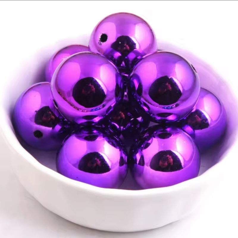 Purple Mirrored Beads