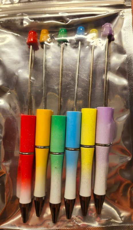 6pc ombre Beadable pens