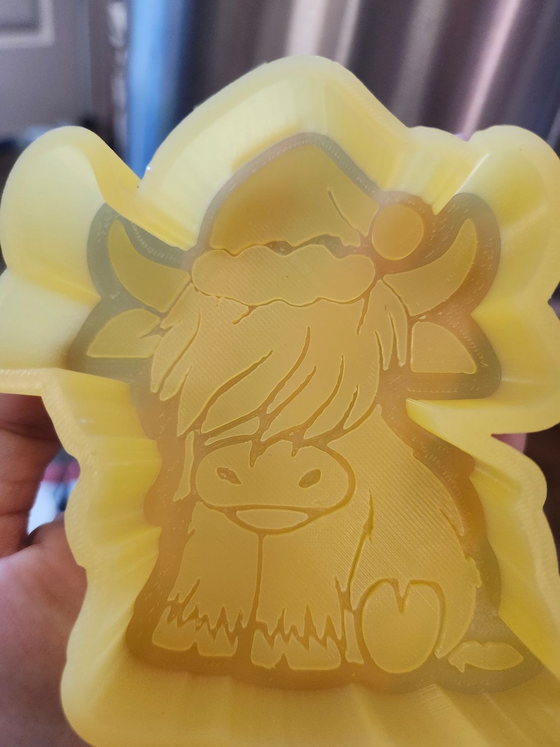 Highland cow santa hat 