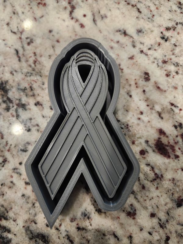 Cancer ribbon freshie mold
