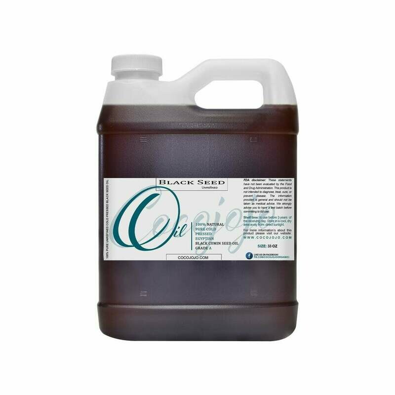 Organic Pure Egyptian Black Cumin Seed Oil 100 Cold Pressed Unrefined Extra Virgin Nigella Sativa black seed 8 oz16 oz and 33 oz and 1 gal
