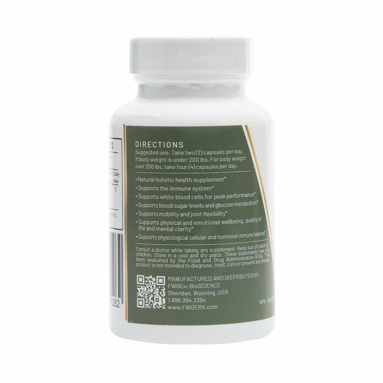 FWGE Rx BioSCIENCE - SUPPORTS JOINT HEALTH MOBILITY AND FLEXIBILITY - Capsules