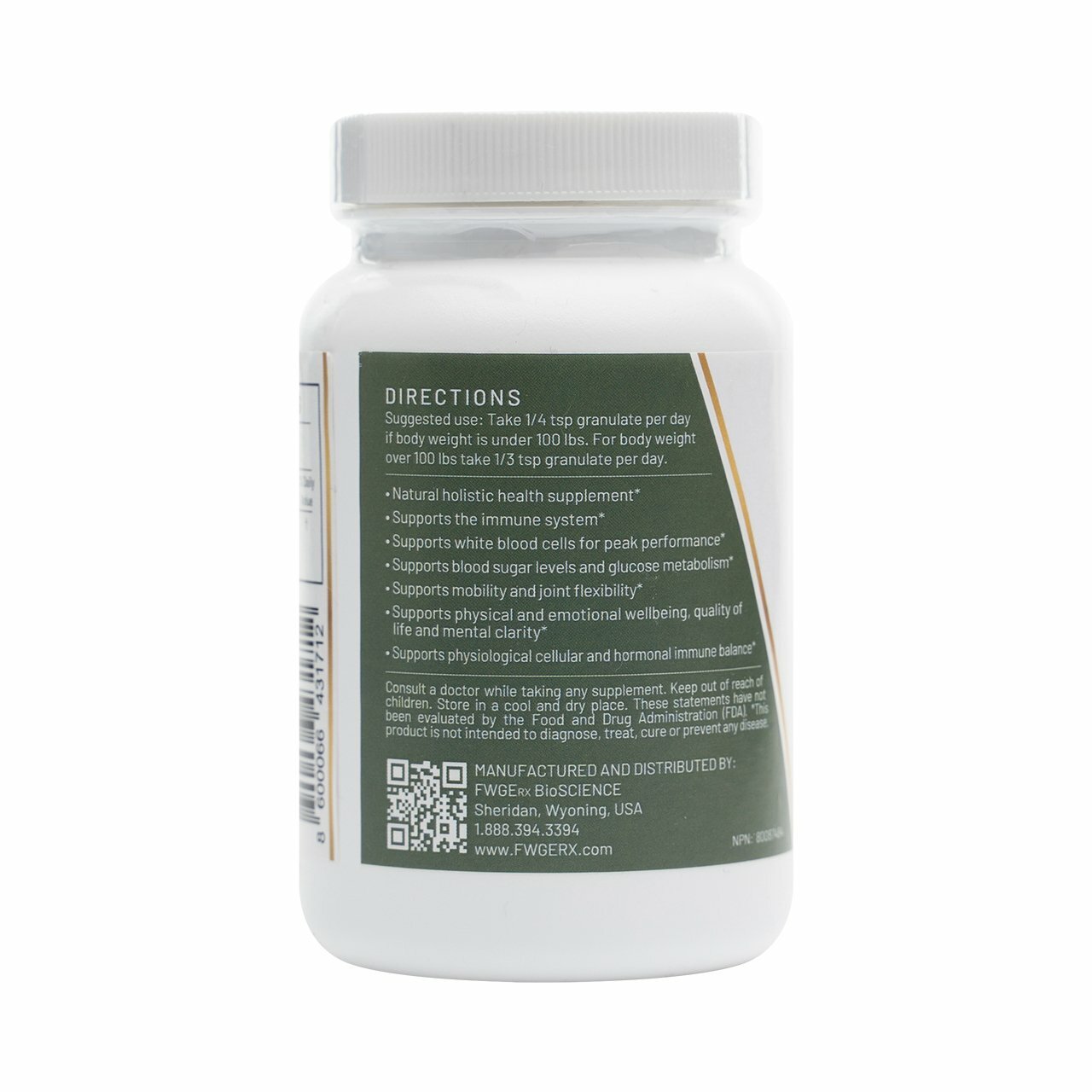 FWGE Rx BioSCIENCE - SUPPORTS PET HEALTH - Granulate