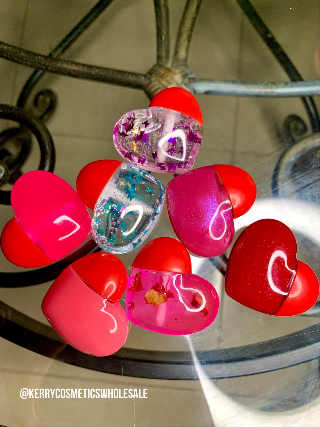 Filled Heart Shaped Tubes