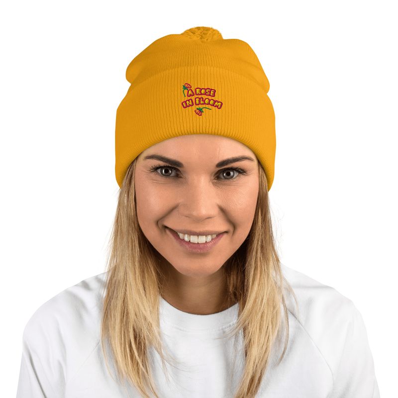 "A Rose In Bloom" | Pom-Pom Beanie