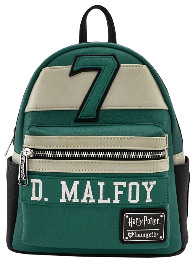 Loungefly Harry Potter - Draco Malfoy Slytherin 10” Faux Leather Mini Backpack