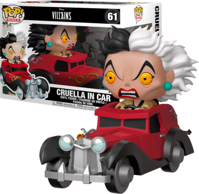 Funko 101 Dalmatians - Cruella De Vil in Car Pop! Rides Vinyl Figure