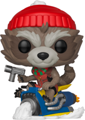 Funko Guardians Of The Galaxy - Rocket Raccoon on Snowmobile Christmas Holiday Pop! Vinyl Figure