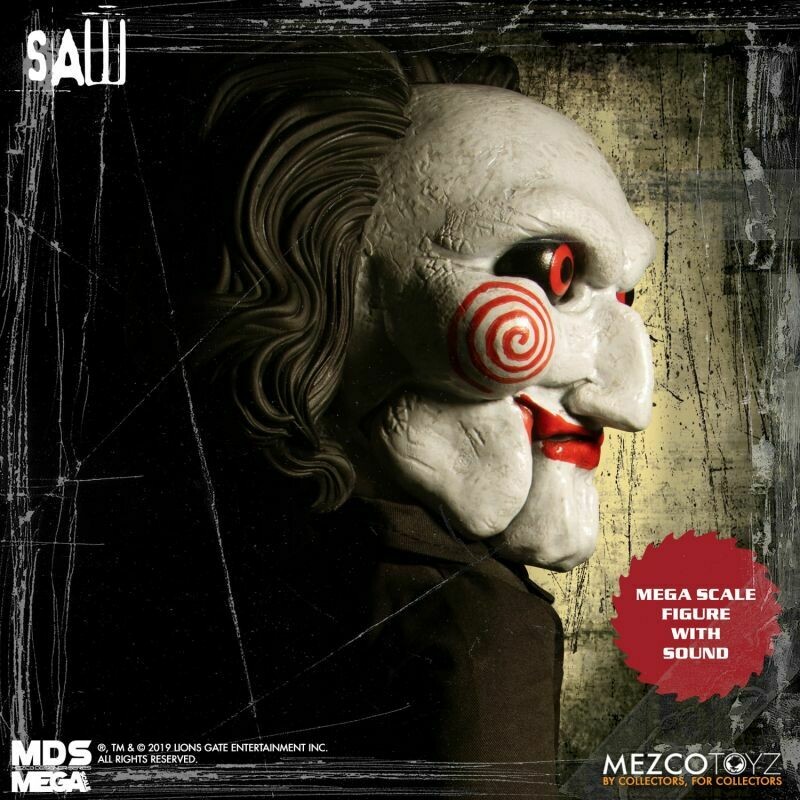 PRE-ORDER Mezco MDS Megasize Talking Billy Saw Series