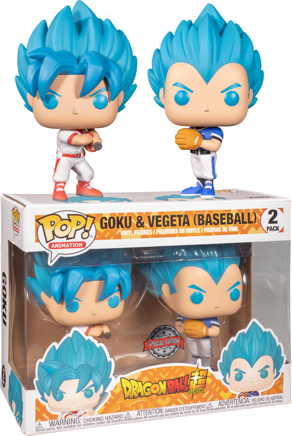 Funko Dragon Ball Super - Goku &amp; Vegeta Baseball Pop! Vinyl Figure 2-Pack