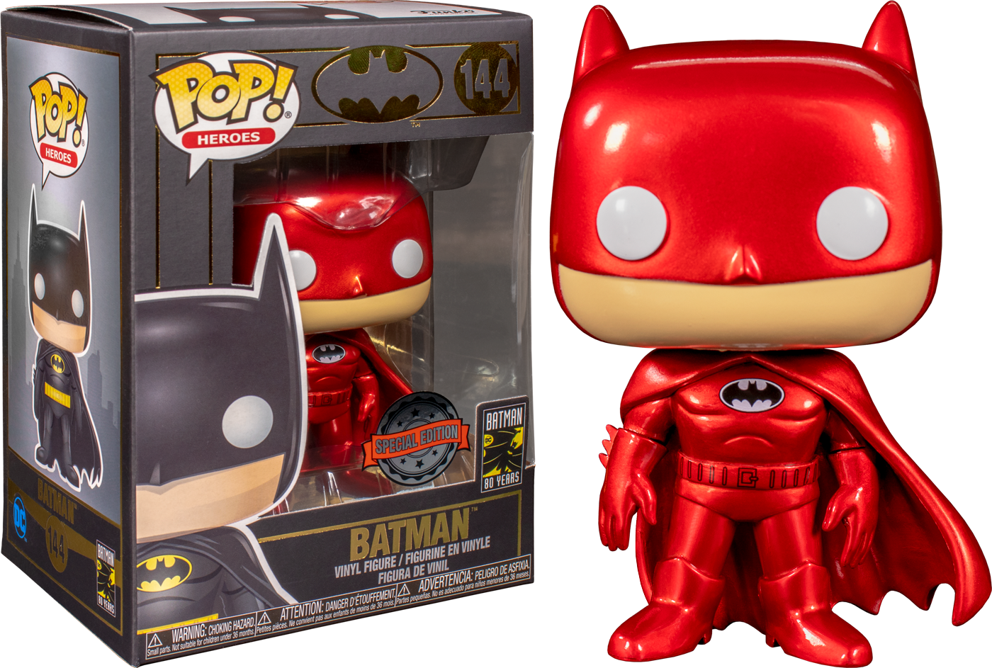 Funko Batman - Batman Red Metallic Exclusive 80th Anniversary Pop! Vinyl Figure