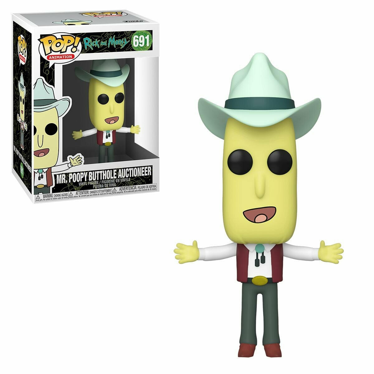 Funko Rick and Morty Mr. Poopy Butthole Auctioneer Pop! Vinyl Figure