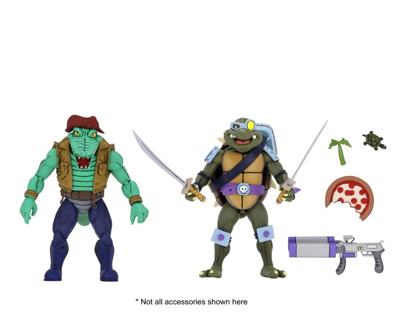 Neca TMNT - 7&quot; Scale Action Figures - Cartoon Series 3 Leather Head and Slash 2-pack