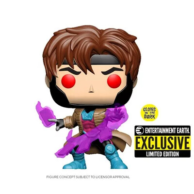 Funko X-Men Gambit Glow-in-the Dark Pop! Vinyl Figure - Entertainment Earth Exclusive