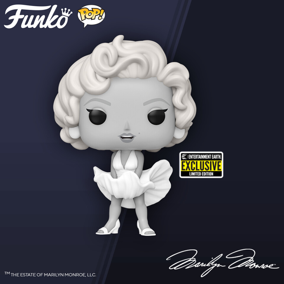 Funko Marilyn Monroe Black-and-White Pop! Vinyl Figure - Entertainment Earth Exclusive