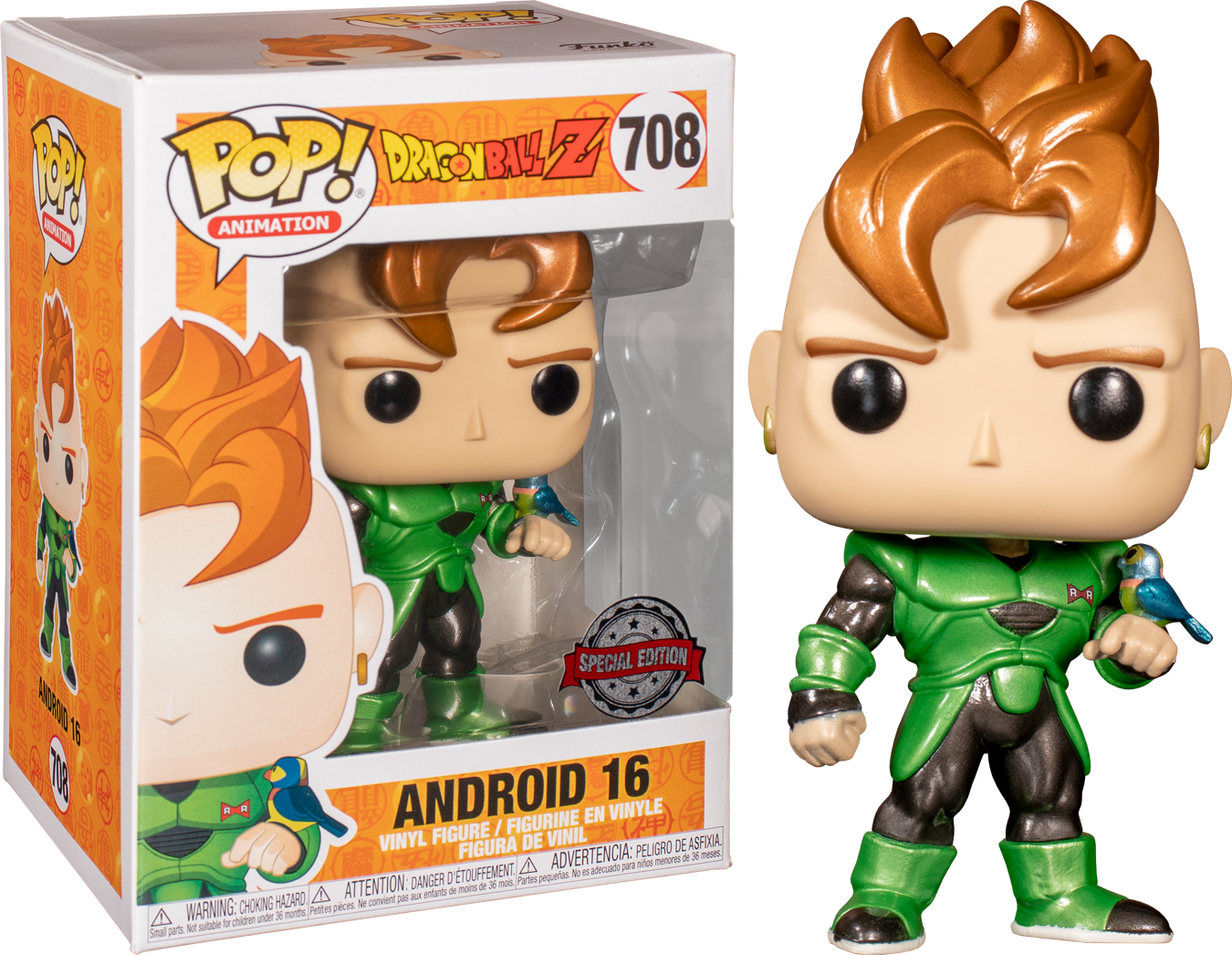 Funko Dragon Ball Z - Android 16 Metallic Exclusive Pop! Vinyl Figure