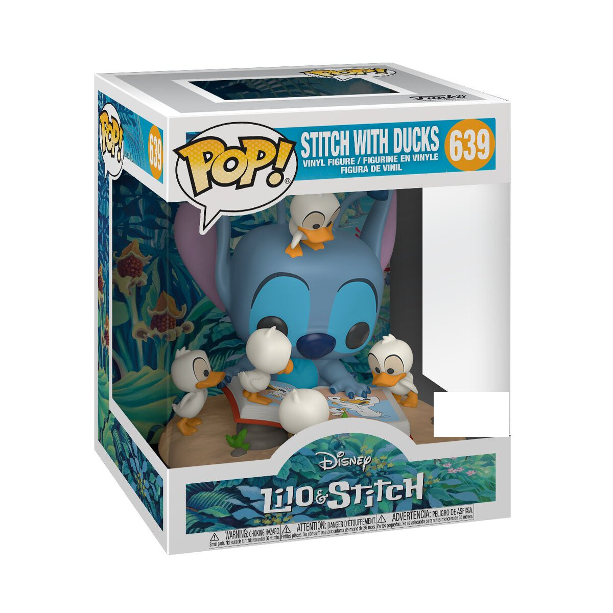 Lilo & Stitch Stitch with Book & Ducks Pop! Deluxe Vinyl Figure