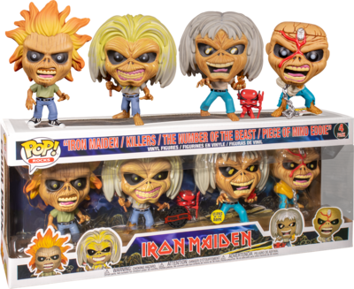 Funko Iron Maiden - Eddie Glow in the Dark Pop! Vinyl Figure 4-Pack Exclusive
