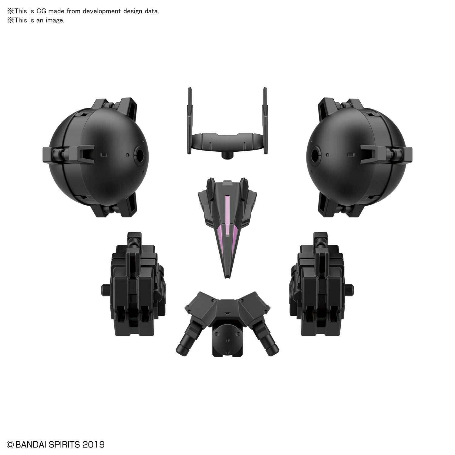PRE-ORDER Bandai 30MM 1/144 OPTION ARMOR FOR HIGH-MOBILITY [CIELNOVA EXCLUSIVE / BLACK]