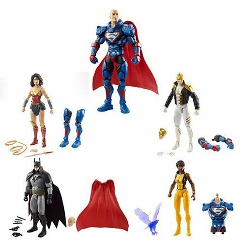 Mattel DC Comics Multiverse Collect and Connect Lex Luthor Set of 4 6&quot; Action Figures