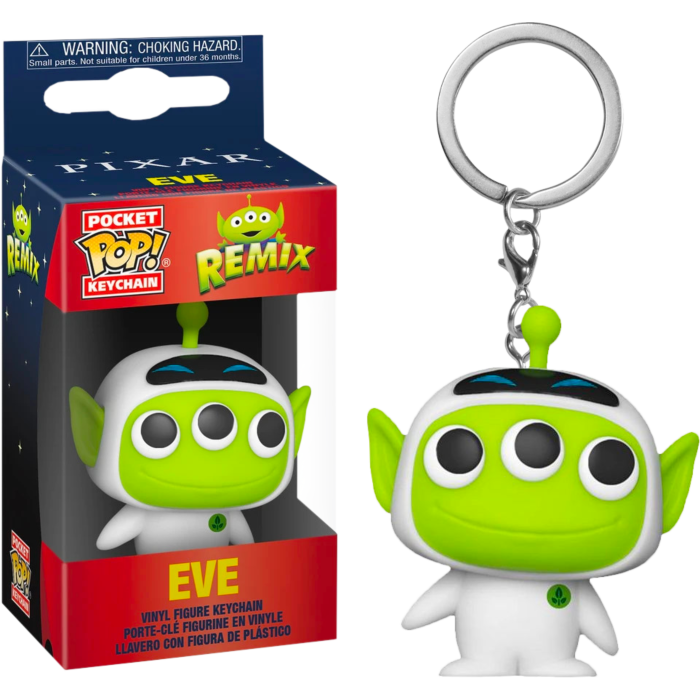 Funko Disney: Pixar Alien Remix as Eve Pop Keychain