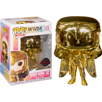 Funko Wonder Woman: 1984 - Wonder Woman Power Pose Gold Chrome Exclusive Pop! Vinyl Figure