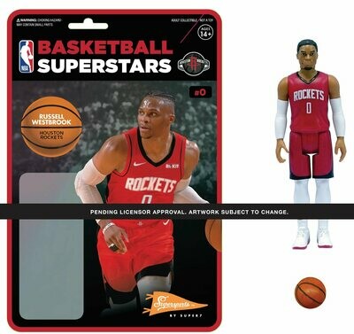 Super 7 NBA REACTION FIGURE - RUSSELL WESTBROOK (ROCKETS)