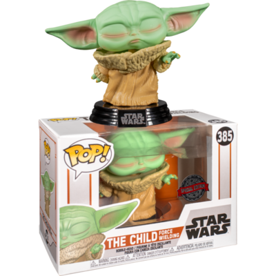 Funko Star Wars : Mandalorian The Child Force Wielding (Eyes Closed) Exclusive Pop! Vinyl Figure