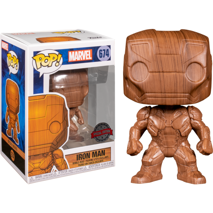 Funko Iron Man - Iron Man Wood Deco Exclusive Pop! Vinyl fIGURE
