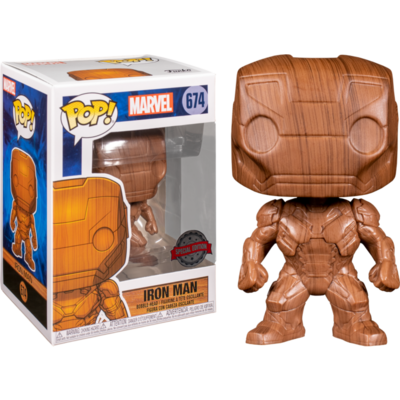 Funko Iron Man - Iron Man Wood Deco Exclusive Pop! Vinyl fIGURE