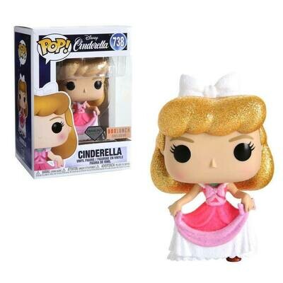 Funko Cinderella in Pink Dress Diamong Glitter Exclusive Pop! Vinyl Figure