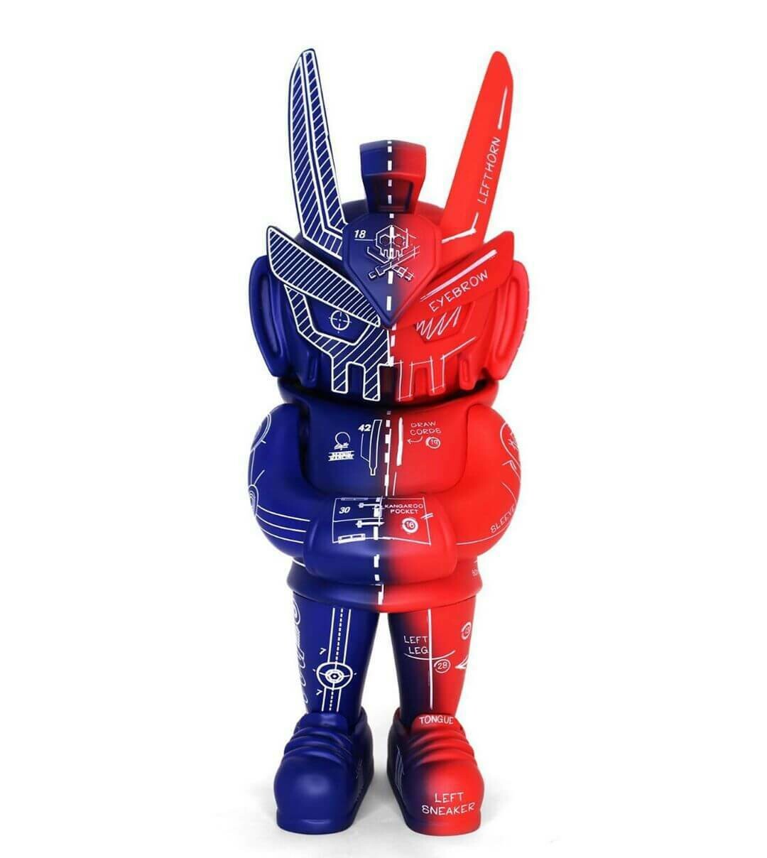 Quiccs Project Martian Red/Blue Retro MegaTeq by Sergio Mancini x Quiccs x Martian Toys