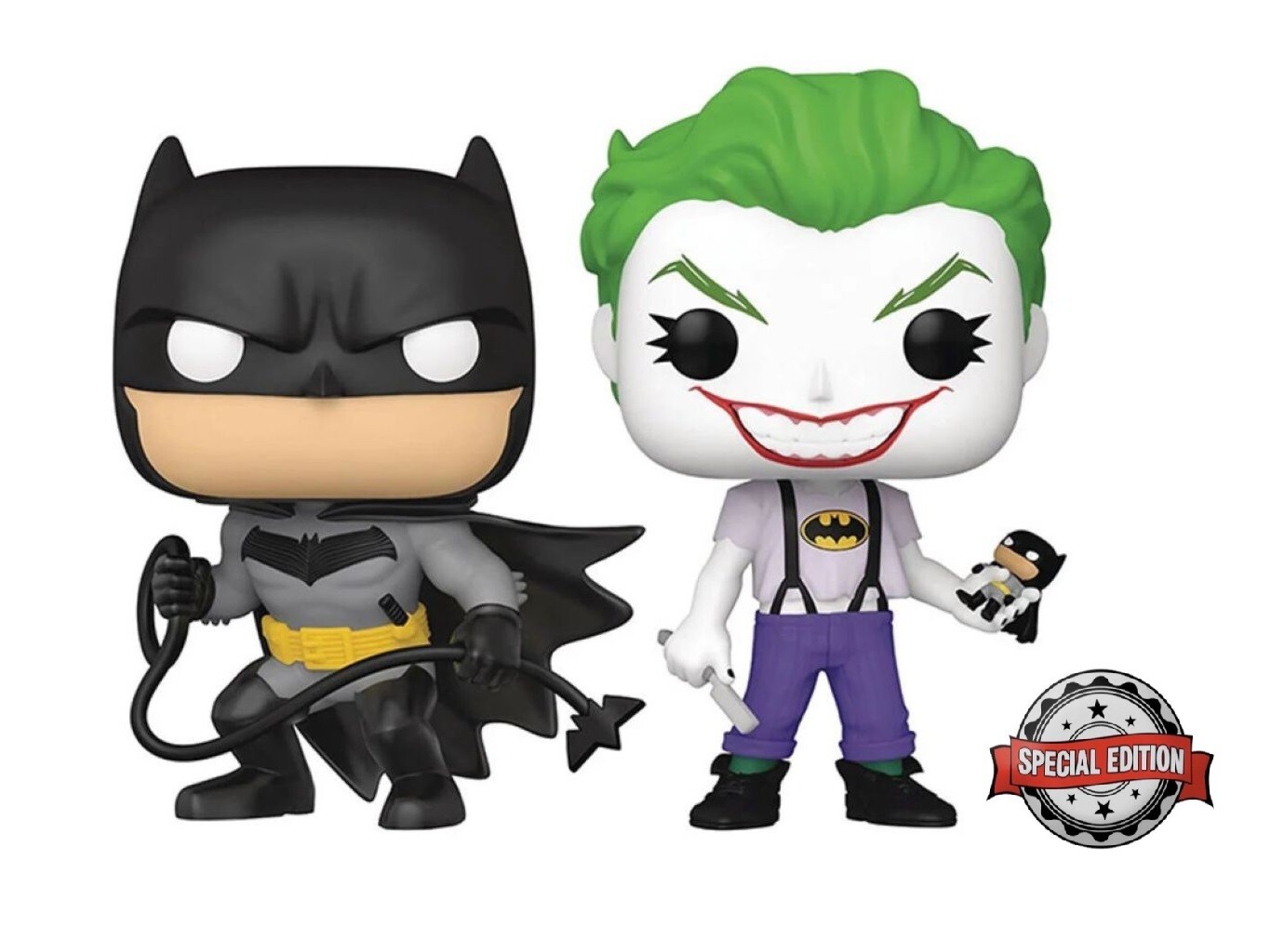 Funko Batman White Knight Batman and Joker Pop! Vinyl Figure 2-Pack - SE Sticker