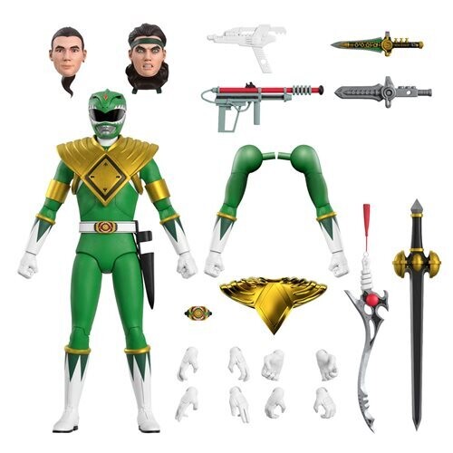 PRE-ORDER Super7 Power Rangers Ultimates Mighty Morphin Green Ranger 7-Inch Action Figure