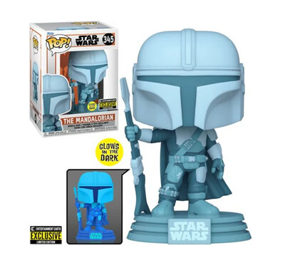 Star Wars: The Mandalorian Hologram Glow-in-the-Dark Pop! Vinyl Figure - Entertainment Earth Exclusive