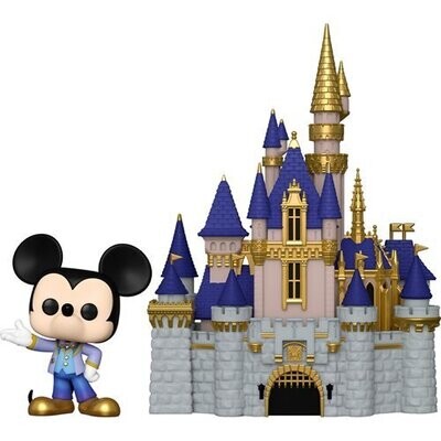 PRE-ORDER Walt Disney World 50th Anniversary Castle with Mickey Pop! Vinyl Town